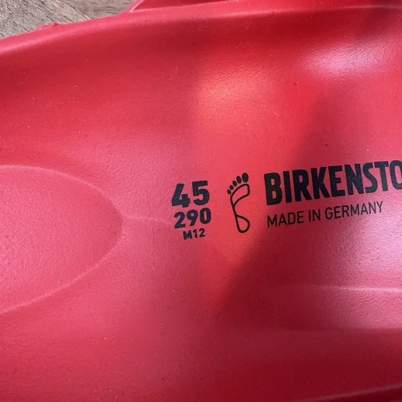 New Mens Birkenstock Arizona Waterproof Slide Sandals Red EU 45 Reg US 12/12.5 - Picture 8 of 8